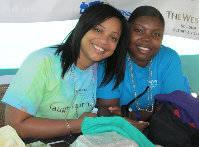 Sabrina Leonce and Rhanda Henry of the Westin at their booth.