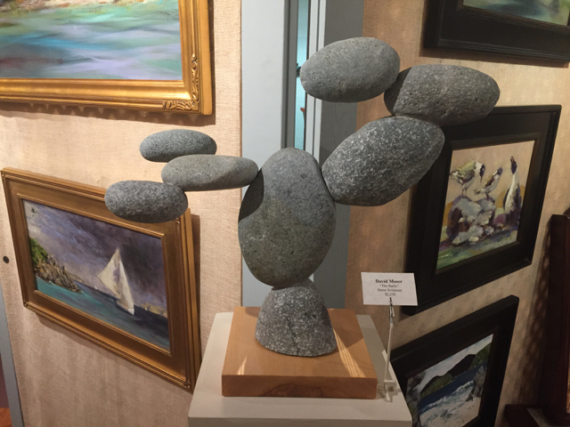 One of David Moser&rsquo;s latest 'weight-defying' stone sculptures, titled 'The Baths.'