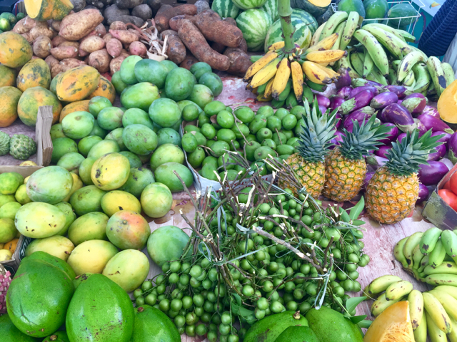 The food assistance program will help women buy more local produce, such as mangos, avocado, bananas and eggplant.
