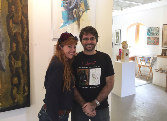 Priscilla Hintz Rivera Knight and David Knight Jr. at their new gallery at Mongoose Junction in Cruz Bay.