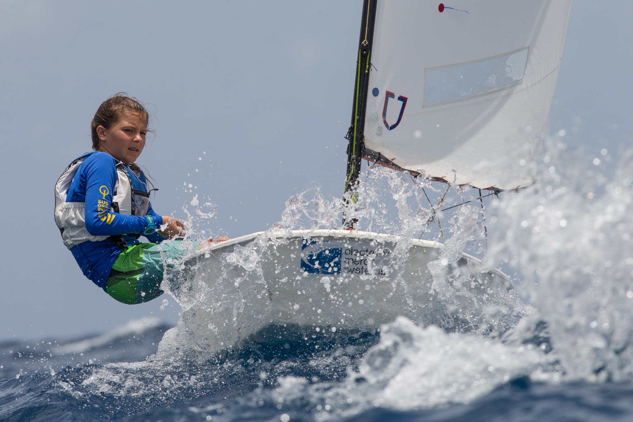 Mia Nicolosi of St. Thomas practices during the TOTE Maritime Clinic. Photo by Matias Capizzano 