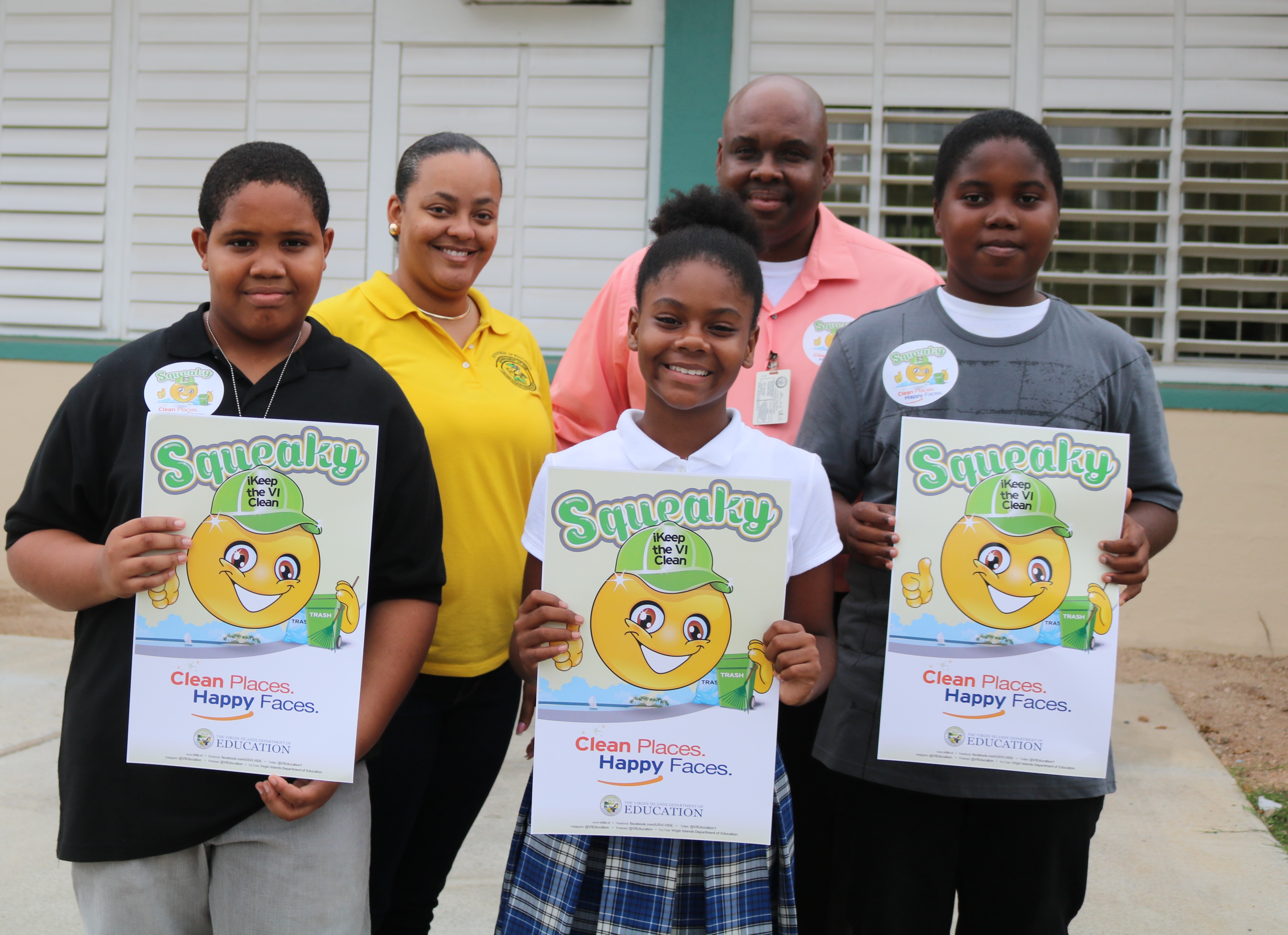 Markoe Elementary School poster contest students feature anti-litter cause.