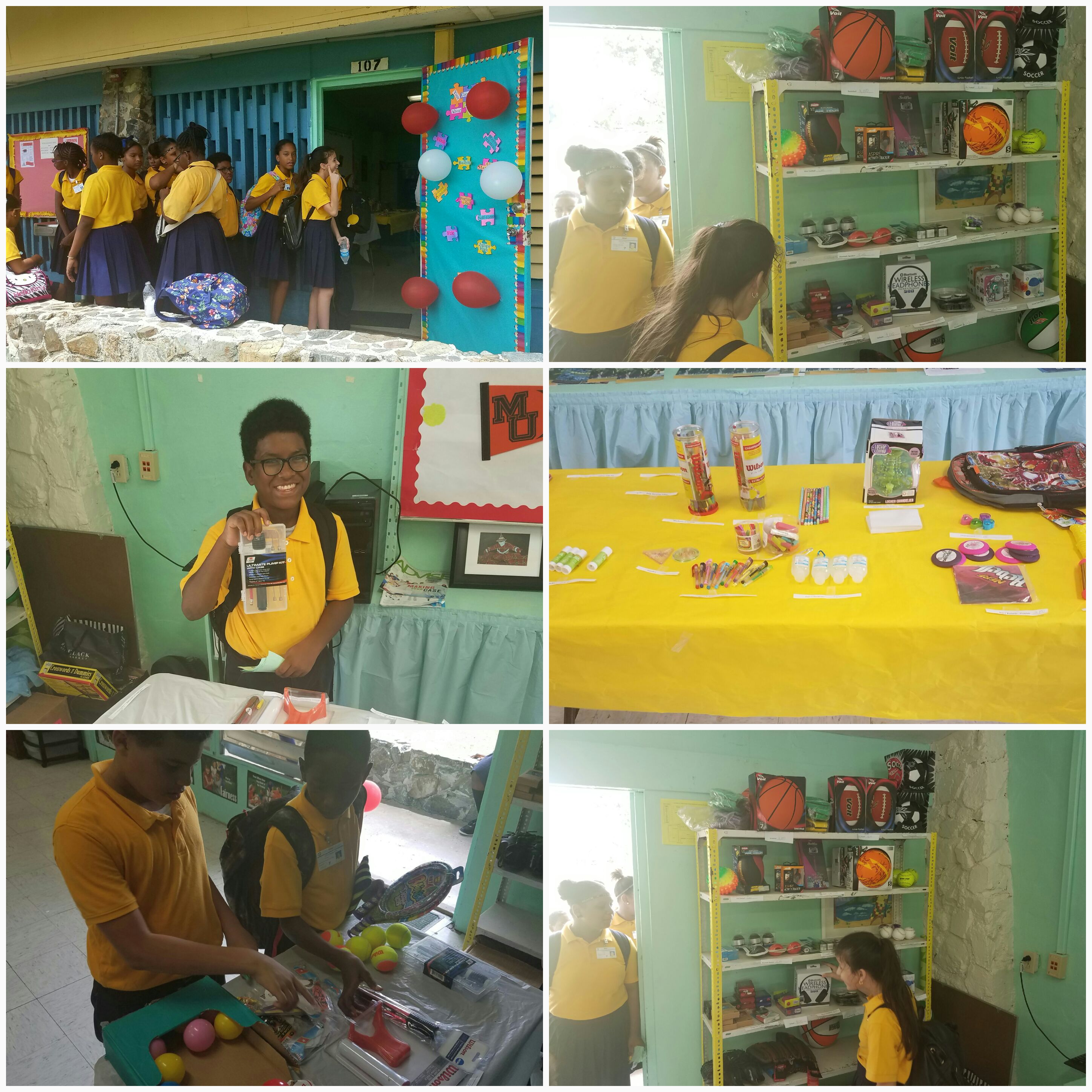 Photo-collage of students participating in ECJH PAW-sitive Program 