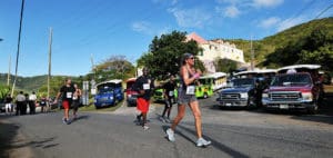 Participants in the 2017 8 Tuff Miles near finish line (Gary Metz photo)