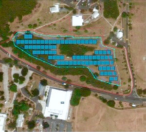 Rendering of solar installation as it was to look on St. Thomas.