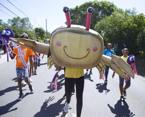 Students show spirit at the 2016 Children's Parade. (Photo provided by the V.I. Department of Education)