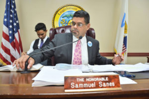 Sen. Sammuel Sanes chairs Friday's meeting of the Senate’s Committee on Government Affairs, Veterans, Energy and Environmental Protection.