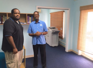 Shawn Brooks and Xuri Allen are ready for a new year at UVI's St. John Academic Center.