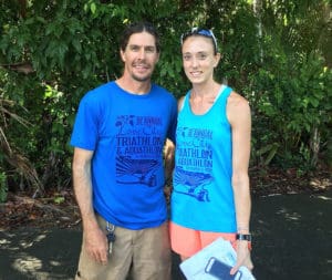 Love City Triathlon organizers Matt Crafts and Mary Vargo.