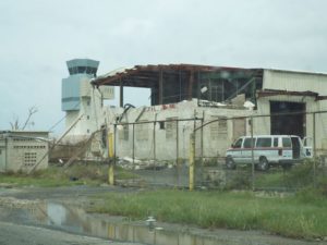 After Hurricane Marina struck St. Croix, the airport's control tower appears undamaged. (V.I. National Guard photo)
