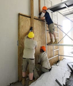 DEMA members make repairs to the St. Croix Educational Complex. 