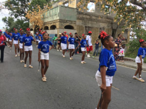 The St. Croix Majorettes parade through town. (Ivy Hunter photo)