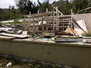 A damaged storage area at the Caneel Bay Resort.