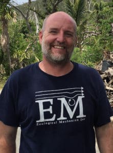 Mike Boller is leading a group of college students working with Friends of the V.I. National Park.