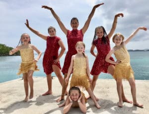 Dancers with Dancing with Denise strike a pose. Denise Baller is back row, center.
