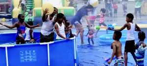 Kids enjoy a wet and wild afternoon at Wet Fete Kids Edition.