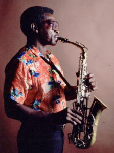 Blinky McIntosh plays the sax. He learned the instrument from his father. (McIntosh family photo)