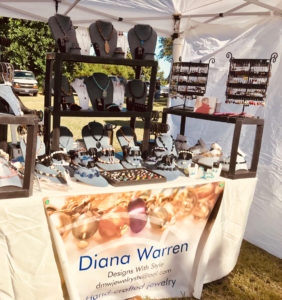 Diana Warren displayed jewelry at the annual arts show.