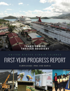 The cover of the USVI Recovery Report, which can be downloaded here.
