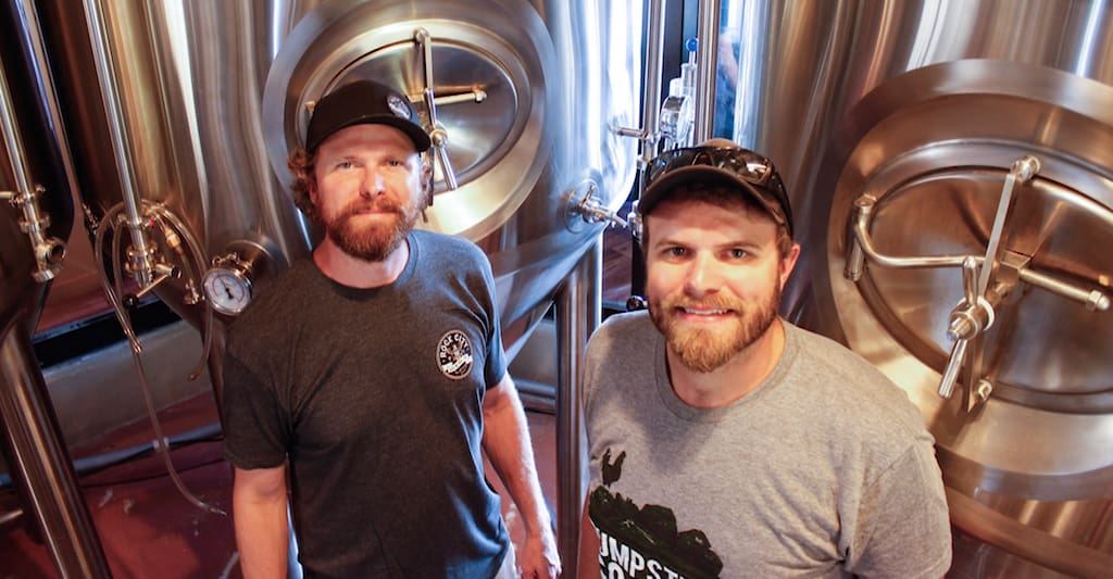 Rock City Brewing owners John, left, and Joe Brugos at their Tap & Still brewery.