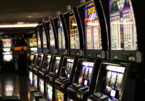 Slot machines in Las Vegas. (Public domain via Wikimedia)