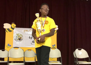 GHCDS seventh grader Michael Atwell is the St. Croix District Spelling Bee Champion for 2019. (Elisa McKay photo)