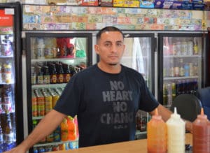 Yam Yam, a restaurant on King Street in Frederiksted, was able to weather the outage thanks to a storage tank of its own, but employees suffered without water at home. (Bill Kossler photo)