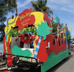 First prize in the Mardi Croix parade went to the 'North Shore Freak Show.' (Melody James photo)