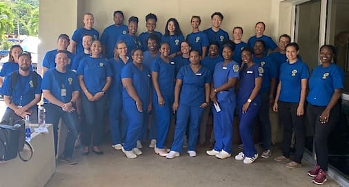 Student nurses at UVI's St. Thomas campus join the leptospirosis team.