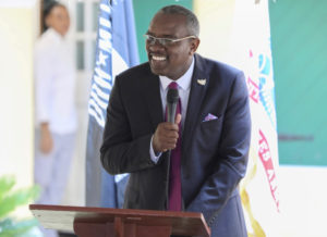 Gov. Albert Bryan addresses a ceremony Wednesday honoring Virgin Islands veterans of the Vietnam War at Government House in St. Croix. (Government House photo)