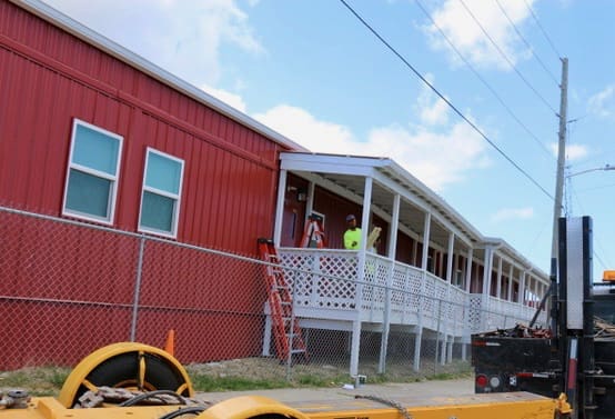 Federally-funded modular units opened at Charles Harwood Medical Complex Thursday. (Linda Morland photo)