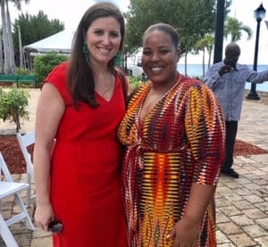 Shannon Sellman of Coca Cola and Sommer Sibilly-Brown of the V.I. Good Food Coalition. (Elisa McKay photo)