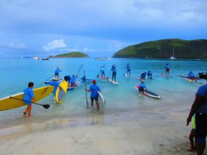 St. Thomas Yak Shack paddle boarders compete on St. John in November. (Photo provided by Milton Turnbull)