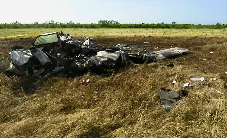 Main wreckage of the plane that crashed in December 2017, killing all five aboard. (Photo from National Transportation Safety Board)