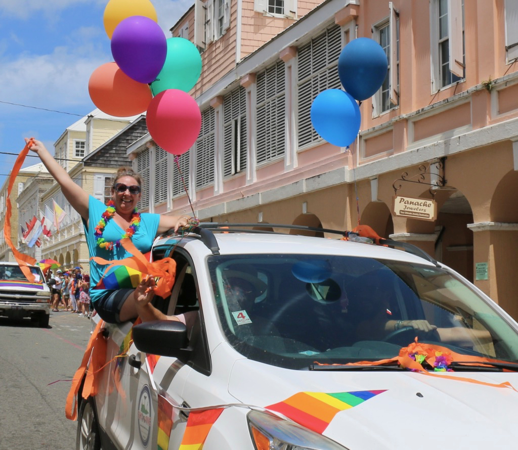 Color and smiles were the order of the day as the 2019 St. Croix Pride Parade came through the streets of Christiansted. (Linda Morland photo)