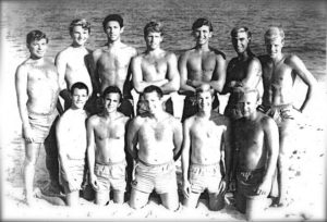 Don Edwards was lifeguard in New York before moving to St. Thomas. This photograph was taken in 1963 and features Jeff Nalvin, Don Edwards, David Epstien, Dana Wallace, Chuck Edwards, Ohn Rifkin, Michael Kiddon, Wally Pickard, Joel Steiger, Pat Gilespie, Walter Dickey, and Frank Dune. (Photo provided by Don Edwards)