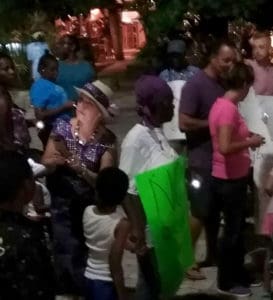 Children were prominent in the annual Domestic Violence Awareness march Thursday night, (Source photo by Judi Shimel)