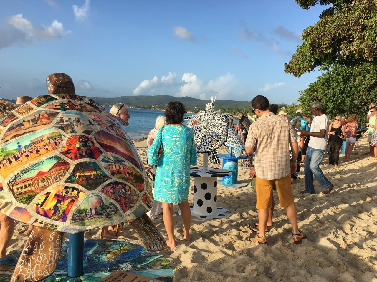 More than 200 people enjoyed the 'Turtle Hatching Saturday' on the beach at Sand Castles. (Source photo by Susan Ellis)