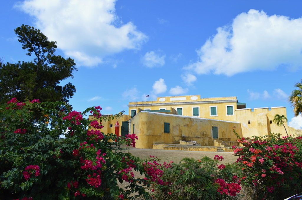 Fort Christiansvaern stands guard over Christiansted Harbor. (Source photo by Bill Kossler)