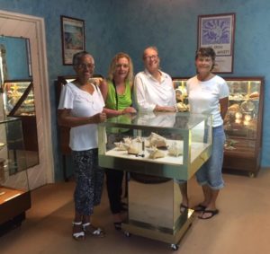 6. STX Seashell Society founders, from left, Zaraida Jacobs, Elizabeth Robb, Marcia Taylor and Sharon Grimes. (Photo by Elizabeth Robb)