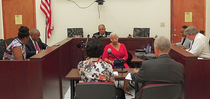 Public Services Commission members called an emergency meeting to consider an extension of WAPA’s leased generator surcharge. (James Gardner photo)