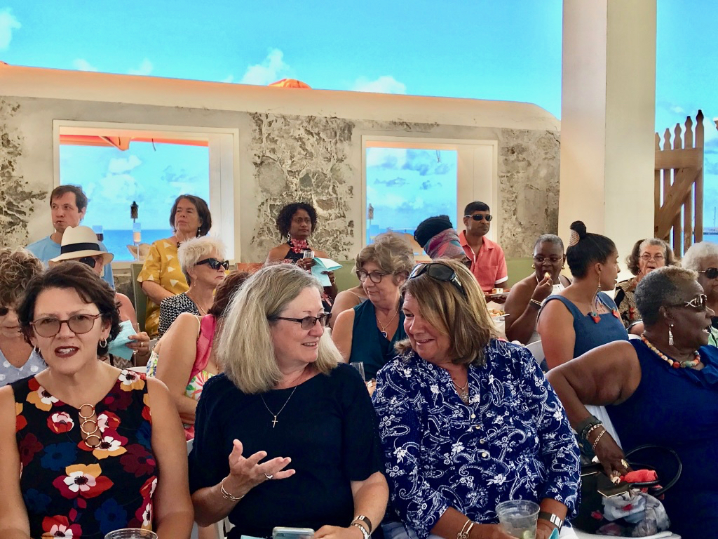 Audience buzzes at the Fashion Fest in Frederiksted. (Source photo by Elisa McKay)