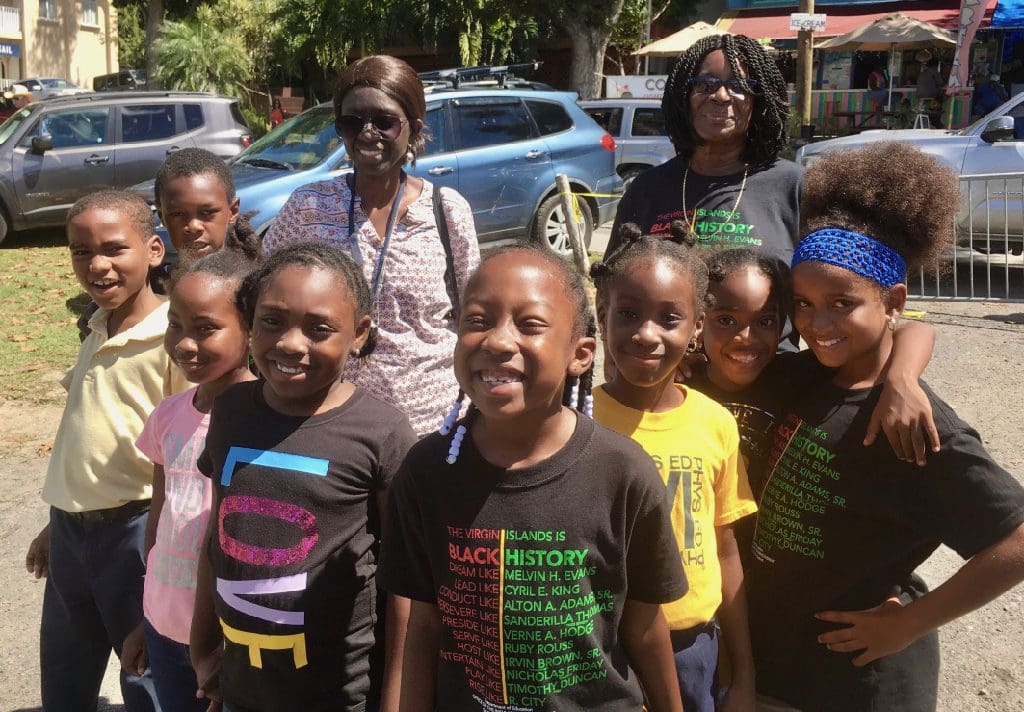 Julius E. Sprauve School second graders arrive eager for the Folklife Festival. (Source photo by Amy Roberts)