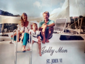 The Masterson family aboard their charter boat in the 1991. (Photo provided by the family)