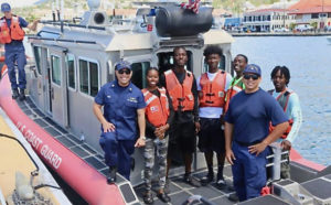 Marine Apprenticeship Program participants spent a day training with the U.S. Coast Guard during the five-week course. (Photos provided by V.I. Professional Charter Association)