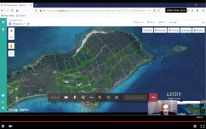Overhead view shows the plans for the subdivision on the eastern part of Lovango Key, which is now owned by Lovango Cay Holdings, LLP. (Screen capture)