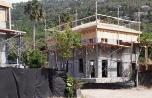 A home under construction in the USVI.