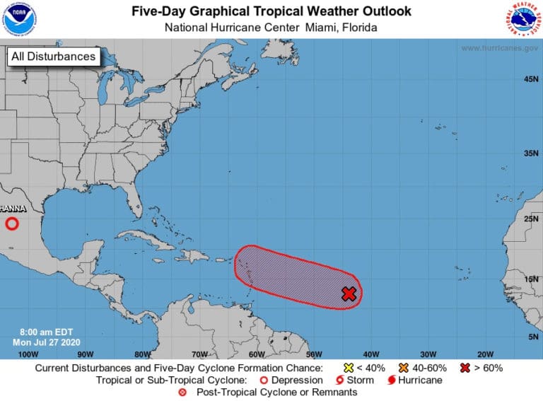 Storm’s Early Predicted Track Shows it Spinning Towards the V.I.