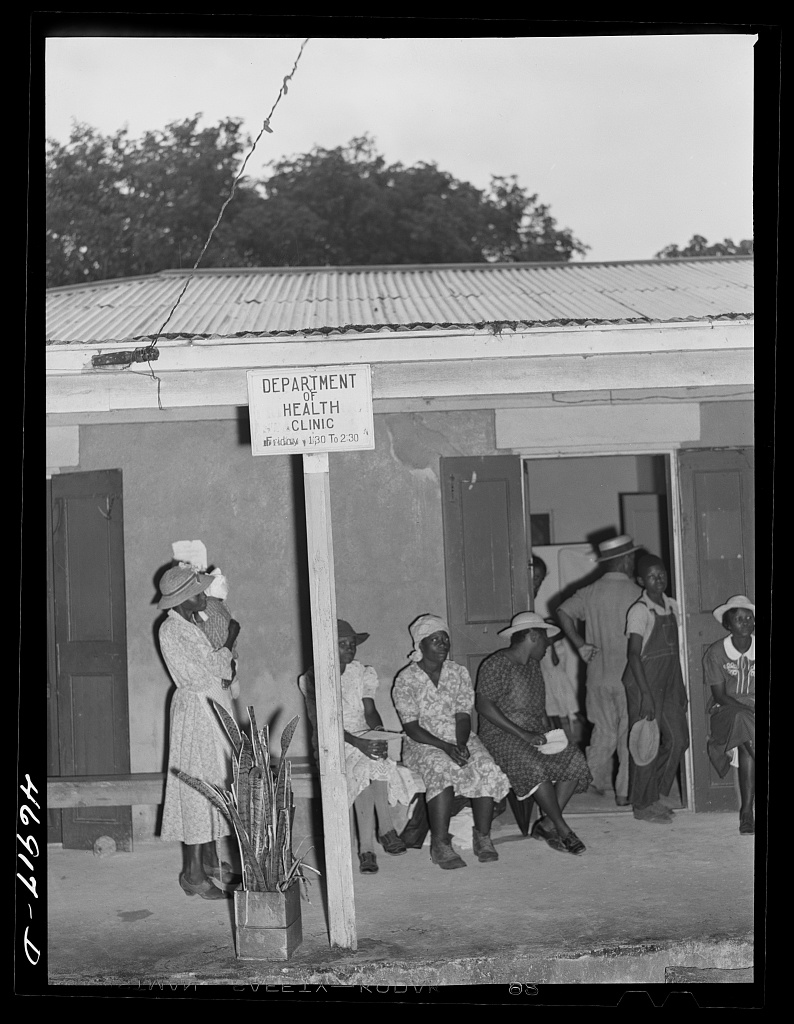 A public health clinic circa 1941 near Frederiksted on St. Croix