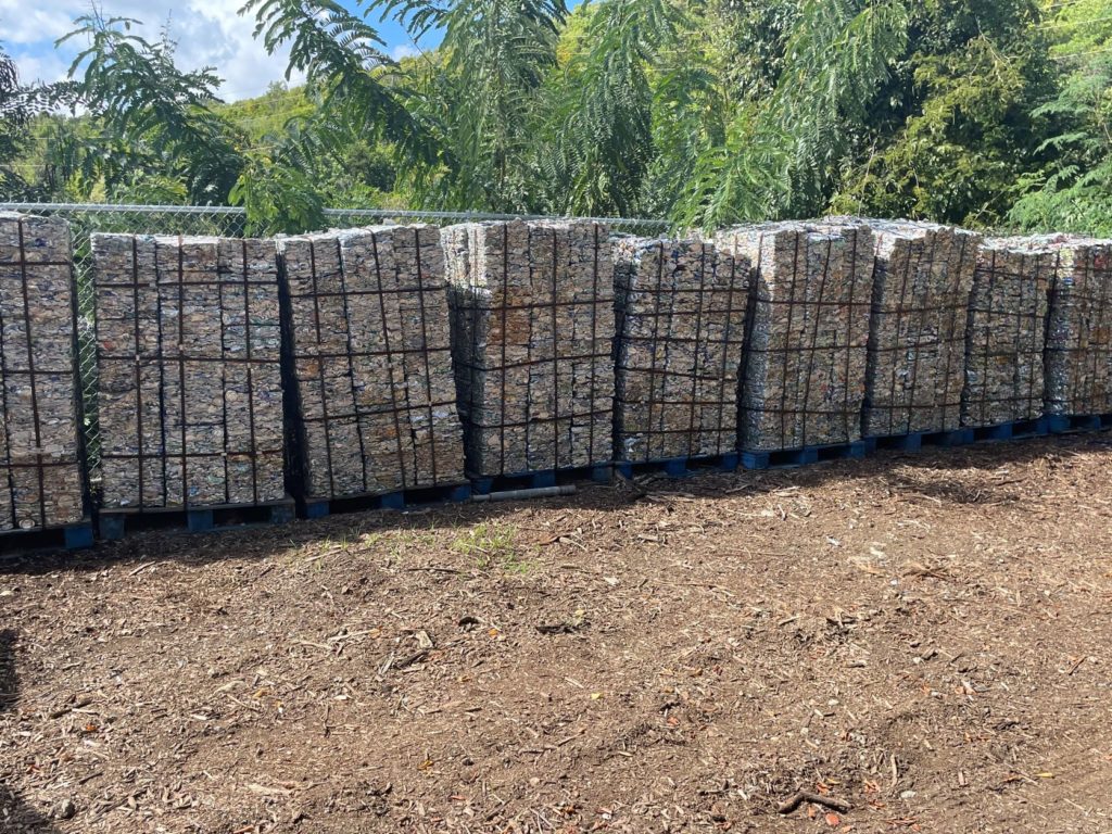 RecyclingAluminum and mulch at the Resource Depot on St John. (Photo courtesy of the Coral Bay Community Council)